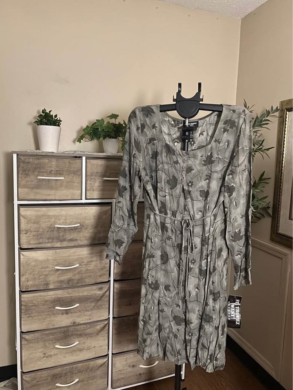 Saint Tropez West Floral Tie Waist Midi Dress β Womenβs Size 15